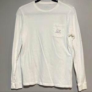 ✨Vineyard Vines✨ White & Navy Long-sleeve Tee